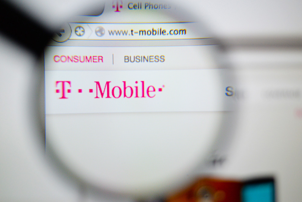 Shot of the T-Mobile website in a computer browser.