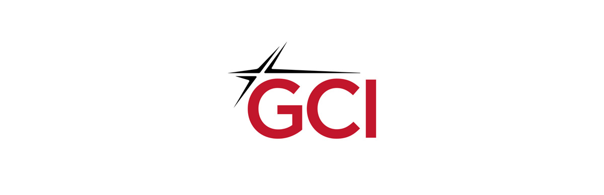 Official GCI Wireless phone unlock logo appearing on a mobile device.