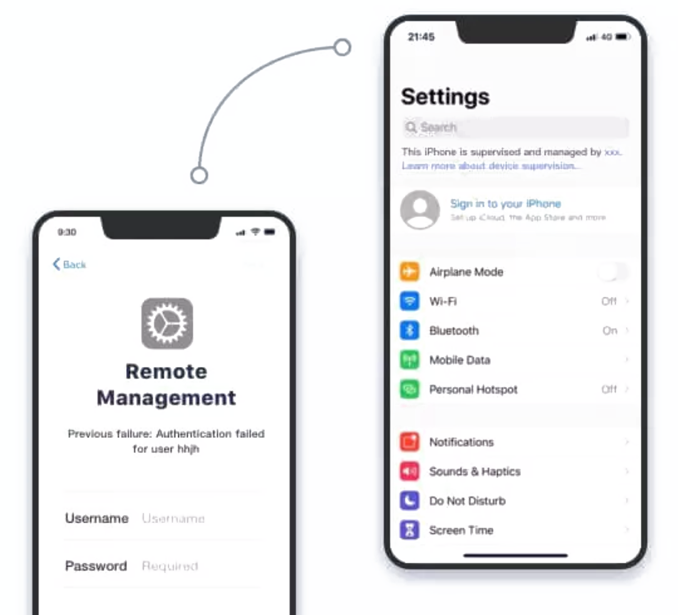 Pantalla del dispositivo que muestra cómo desbloquear un iPhone sin Face ID.